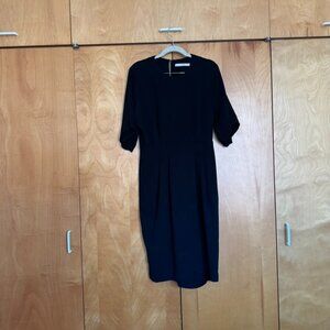 &Other Stories Black Midi Dress (